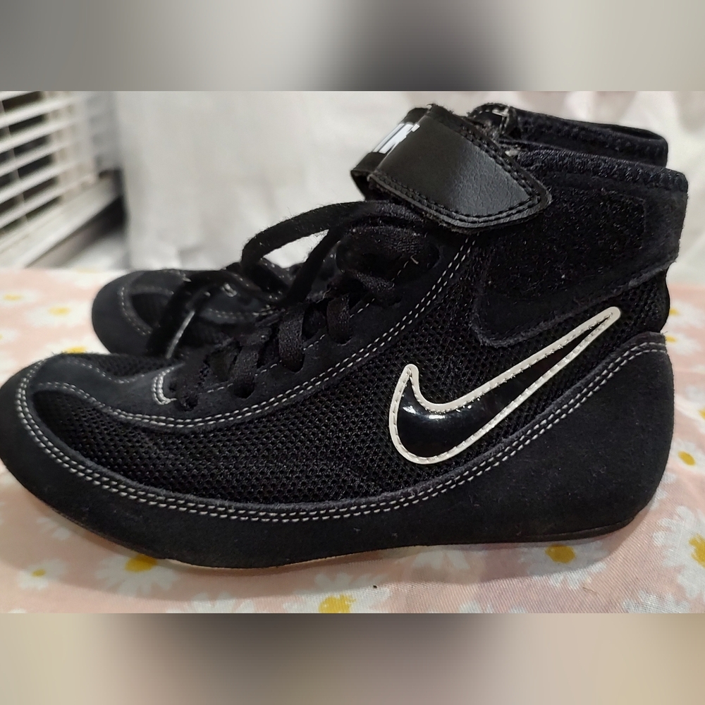 Nike Kids Black and White High-Top Sneakers